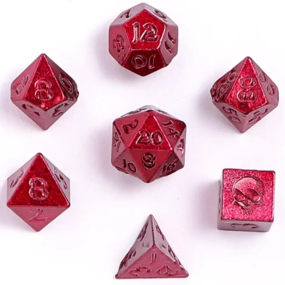 Zestaw kości: Unseelie Mini Metal RPG - Red